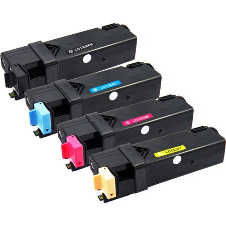 Pack de 4 Dell 1320c toner compatibles haute capacité (Ink Hero)