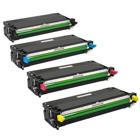 Pack de 4 Dell 3130cn / 3130cnd cartouches de toner remanufacturé haute capacité
