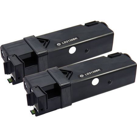 Dell 2130cn 2135cn Black Compatible High-Yield Toner Cartridges 2-Pack