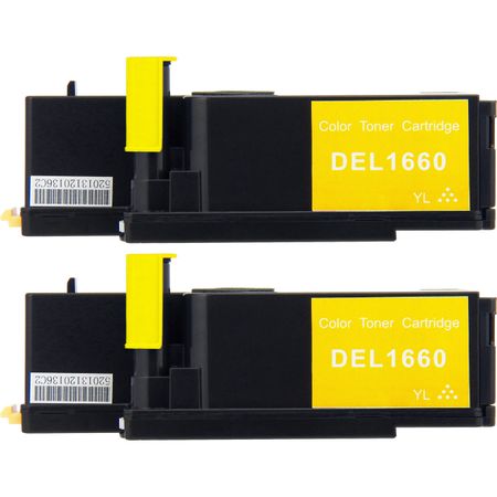 Pack de 2 Dell 593-11037 (N51XP) toner compatibles jaune (Ink Hero)