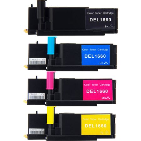Pack de 4 Dell C1660W toner compatibles (Ink Hero)