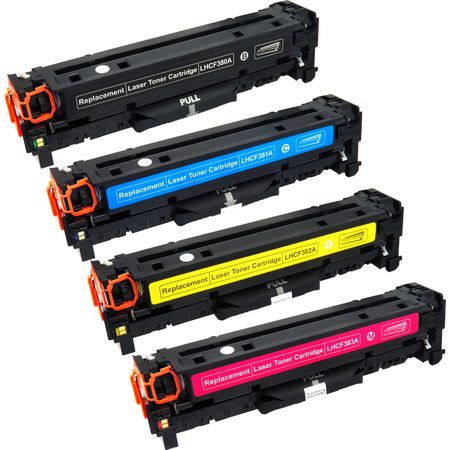Pack de 4 HP 312A cartouches de toner laser compatibles
