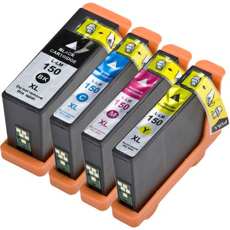 Pack de 4 Lexmark 150XL cartouches d'encre haute capacité compatibles
