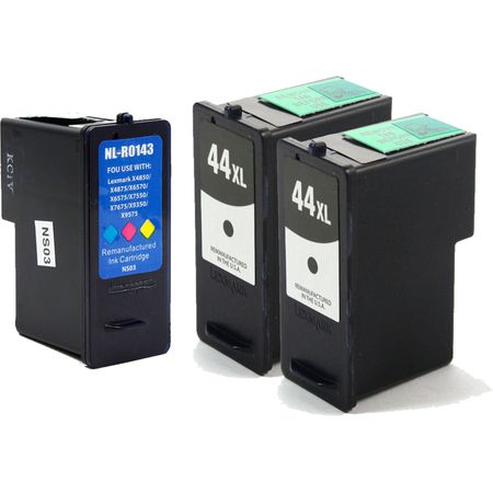3 Pack Lexmark 44XL & 43XL High-Yield Remanufactured Ink Cartridges