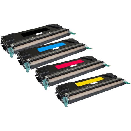 Pack de 4 Lexmark C524 / C532 / C534 cartouches de toner haute capacité compatibles
