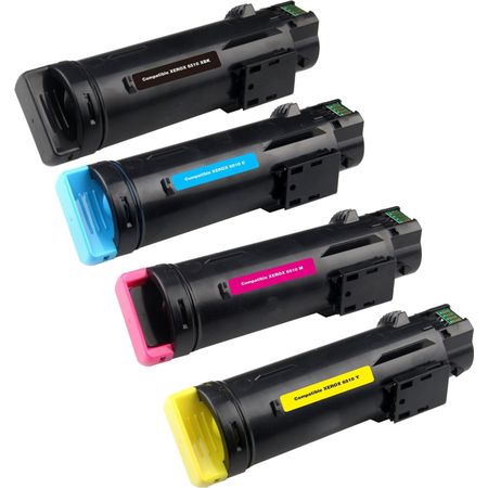 Pack de 4 Xerox WorkCentre 6515 / Phaser 6510 cartouches de toner haute capacité compatibles
