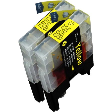 2 Pack Brother LC73Y Yellow Compatible High-Yield Ink (Replaces LC40Y)