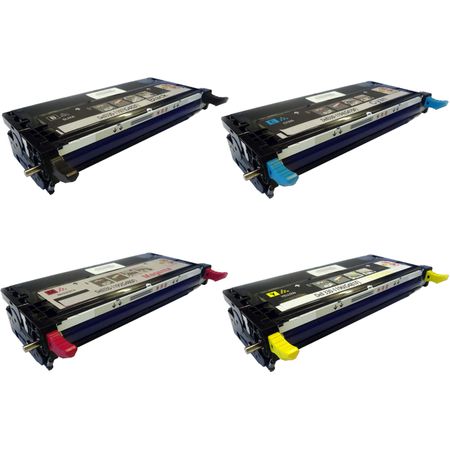 4 Pack Dell 3130cn / 3130cnd High-Yield Remanufactured Toner