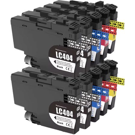 Pack de 10 Brother LC404 XL cartouches d'encre haute capacité compatibles

