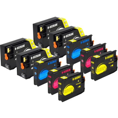 Pack de 10 HP 932XL & 933XL cartouches d'encre compatibles haute capacité (Ink Hero)