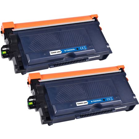 Pack de 2 Cartouches de toner compatibles haute capacité Brother TN920XL Noir
