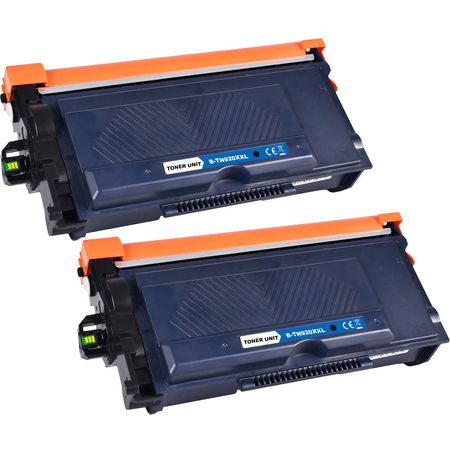 Pack de 2 Cartouches de toner compatibles extra haute capacité Brother TN920XXL Noir
