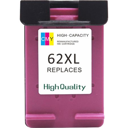 HP 62XL Color Remanufactured High-Yield Ink Cartridge (C2P07AA)