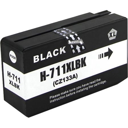 HP 711XL cartouche d'encre remanufacturée noir haute capacité (CZ133A)
