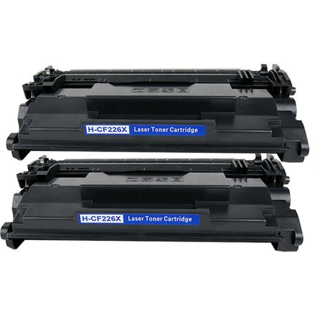 2 Pack HP 26X Black Compatible High-Yield Toner Cartridge (CF226X)