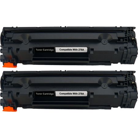 2 Pack HP 78A Black Compatible Toner Cartridge (CE278A)