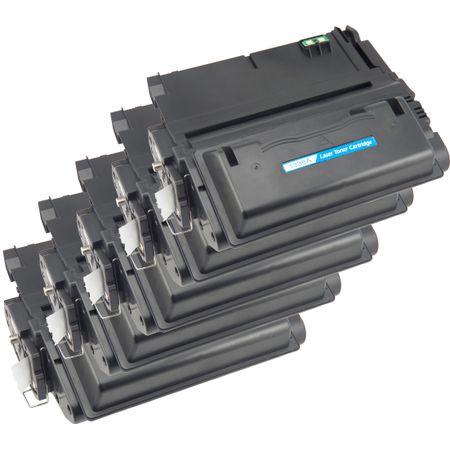 Pack de 5 HP 38A cartouche de toner noir remanufacturée (Q1338A)

