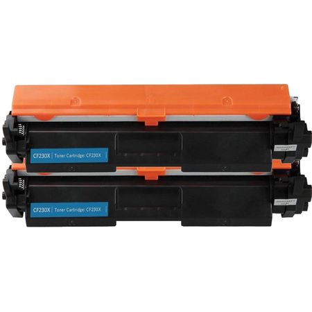 2 Pack HP 30X Black Compatible High-Yield Toner Cartridge (CF230X)