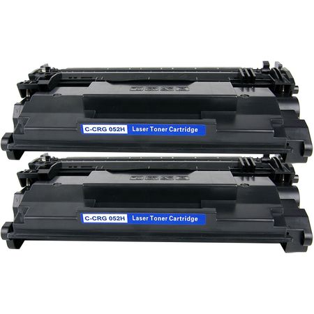 2 Pack Canon 052H Black Compatible High-Yield Toner Cartridge (2200C001)