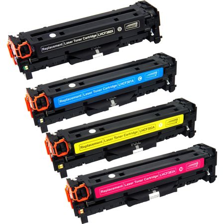Pack de 4 HP 312X / HP 312A toner compatibles haute capacité (Ink Hero)