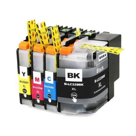 Pack de 4 Brother LC229 & LC225 cartouches d'encre compatibles super haute capacité (Ink Hero)