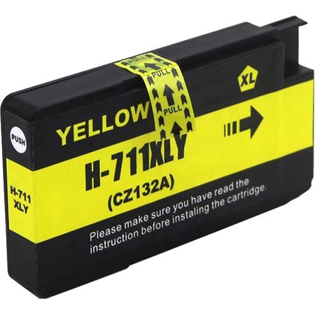 HP 711 cartouche d'encre remanufacturée jaune (CZ132A)
