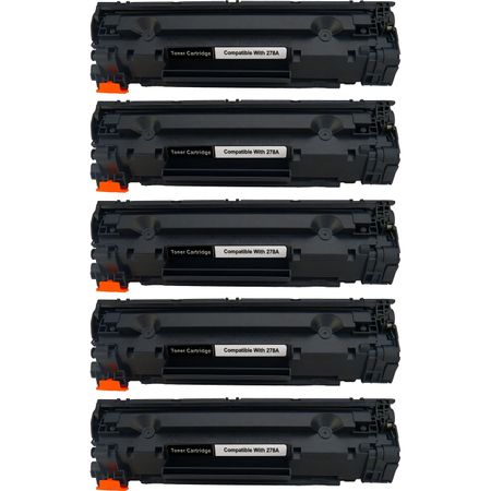 5 Pack HP 78A Black Compatible Toner Cartridge (CE278A)