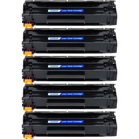 5 Pack HP 85A Black Compatible Jumbo Toner Cartridge (CE285A)