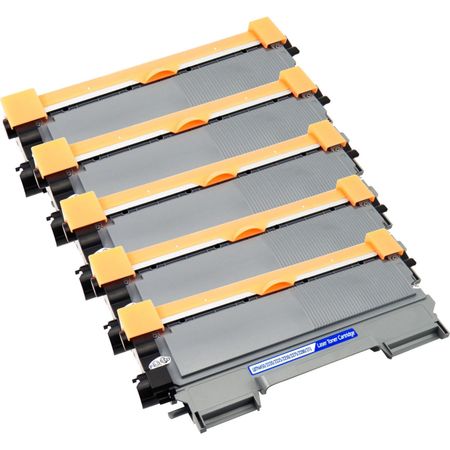 5 Pack Brother TN2250 Black Compatible High-Yield Toner Cartridges (Replaces TN2225)
