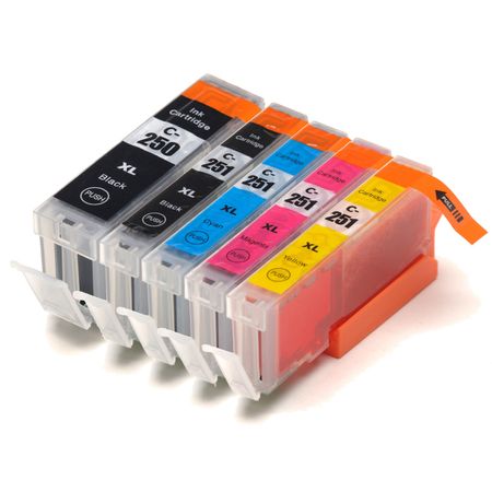 5 Pack Canon PGI-550XL & CLI-551XL Compatible High-Yield Ink Cartridges