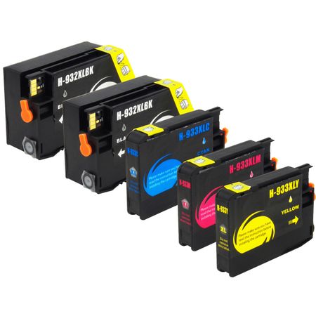 Pack de 5 HP 932XL & 933XL cartouches d'encre compatibles haute capacité (Ink Hero)