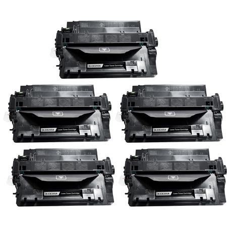 Pack de 5 HP 55A (CE255A) toner compatibles noir (Ink Hero)