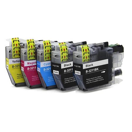 Pack de 5 Brother LC3211 cartouches d'encre compatibles haute capacité (Ink Hero)