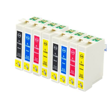 8 stuks Epson T0715 inktcartridges (Ink Hero Huismerk)