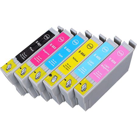 6 stück Epson T0807 tintenpatronen (Ink Hero)