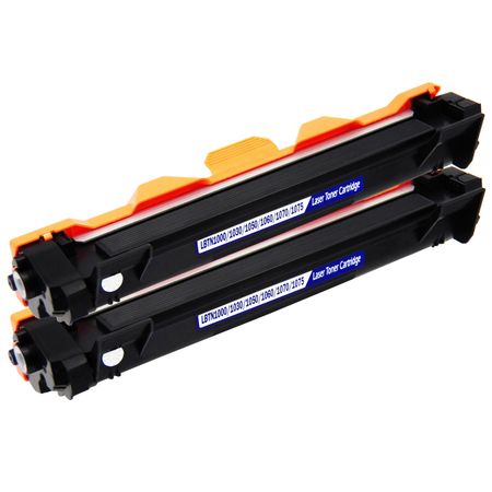 2 Pack Brother TN1070 Black Compatible Toner Cartridge