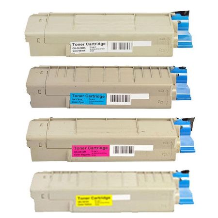 4 Pack Compatible Oki C610 / C610N Toner Cartridges