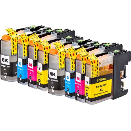 8 Pack Brother LC233 High-Yield Compatible Ink Cartridges (LC231)