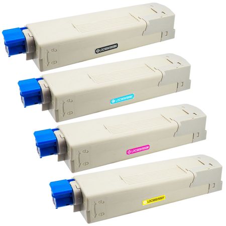 4 Pack Compatible Oki C5850, C5950, MC560 Toner Cartridges
