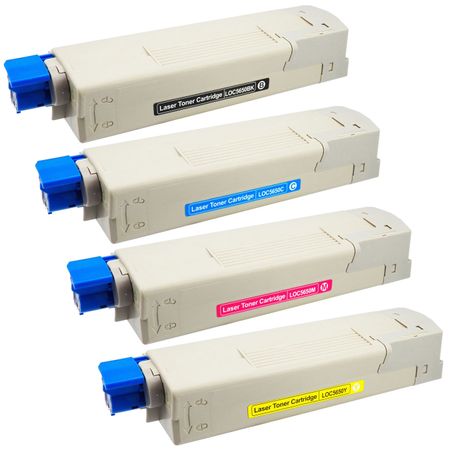 4 Pack Compatible Oki C5600, C5700 Toner Cartridges