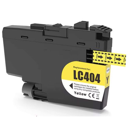 Brother LC404 XL cartouche d'encre jaune haute capacité compatible
