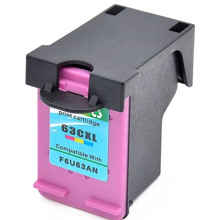 HP 63XL Color Remanufactured High-Yield Ink Cartridge (F6U63AA)