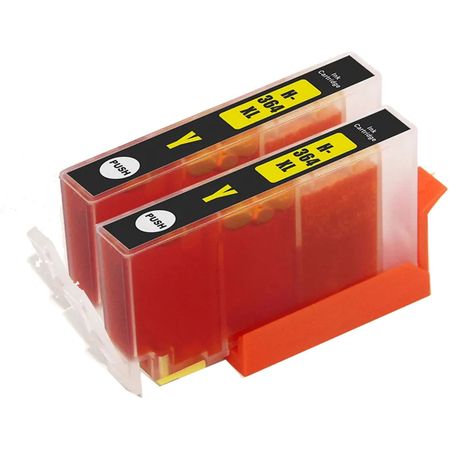 2 stuks HP 364XL (CB325EE) inktcartridges geel hoge capaciteit (Ink Hero Huismerk)