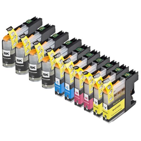 Pack de 10 Brother LC123 (LC121) cartouches d'encre compatibles haute capacité (Ink Hero)