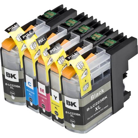 Pack de 5 Brother LC223 (LC221) cartouches d'encre compatibles haute capacité (Ink Hero)
