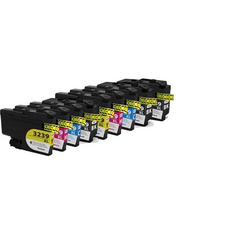 9 stuks Brother LC3239 inktcartridges ultra hoge capaciteit (Ink Hero Huismerk)
