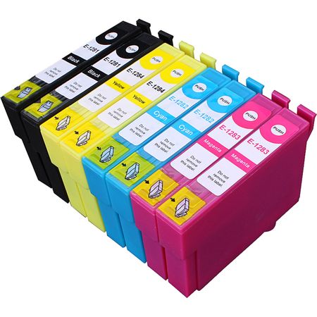 8 stuks Epson T1285 inktcartridges (Ink Hero Huismerk)
