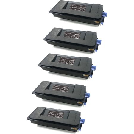 5 stuks Kyocera TK-3150 toner zwart (Ink Hero Huismerk)