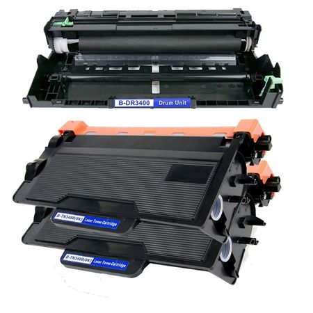 3 stuks Brother TN3480 & DR3400 toner & drum hoge capaciteit (Ink Hero Huismerk)