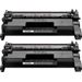 Pack de 2 HP 58X cartouche de toner noir compatible haute capacité (CF258X)
